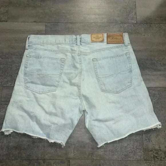 NEW Polo Ralph Lauren Mens The Sullivan Slim 7.5” Distressed Denim Short - Picture 4 of 9